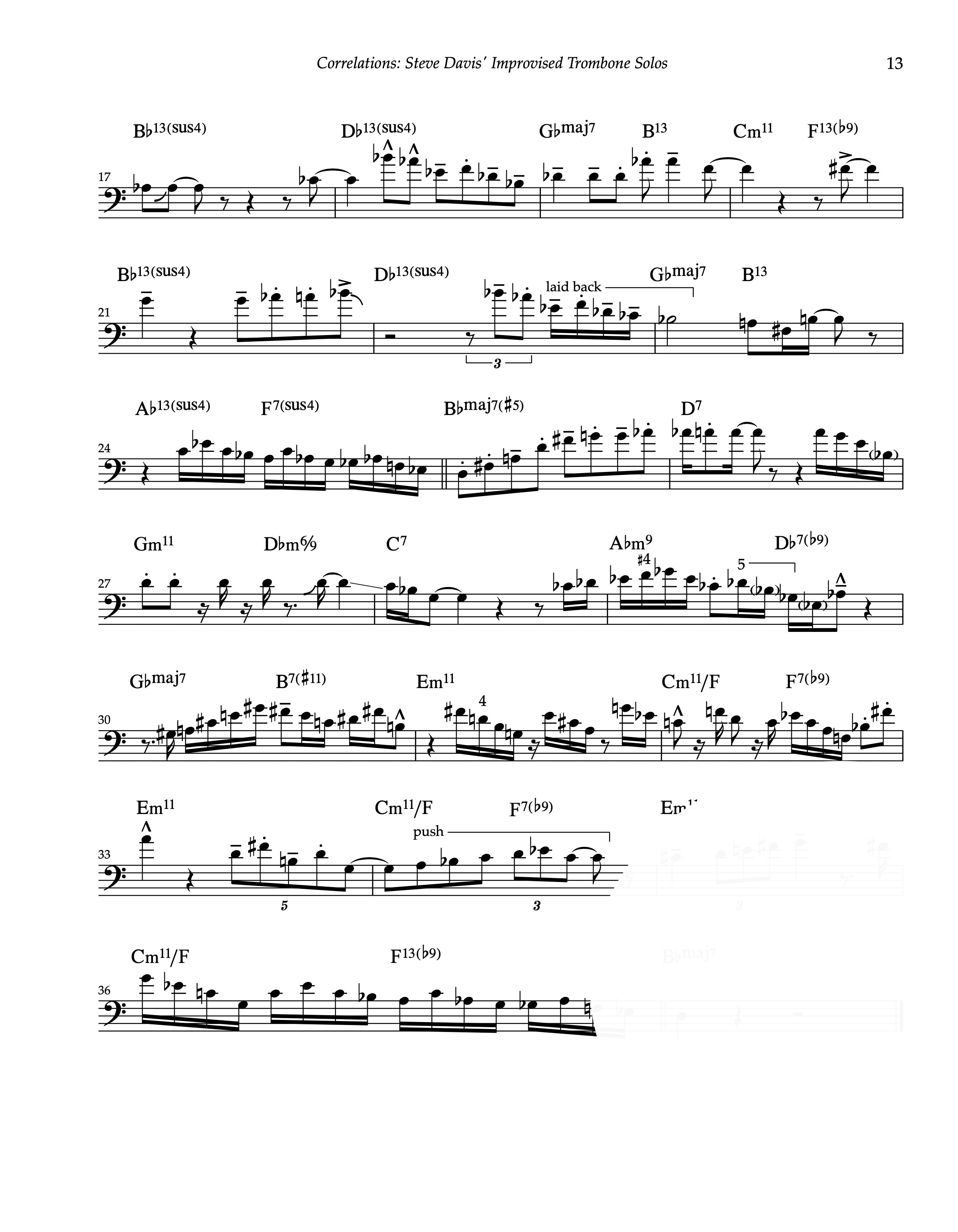 Correlations: Steve Davis’ Improvised Trombone Solos