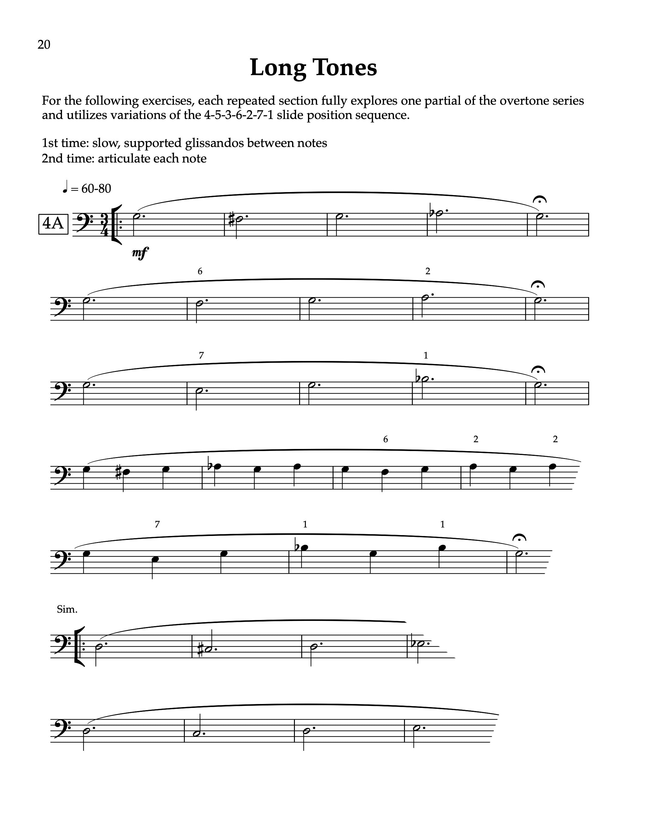 From the Middle: Daily Exercises for Trombone