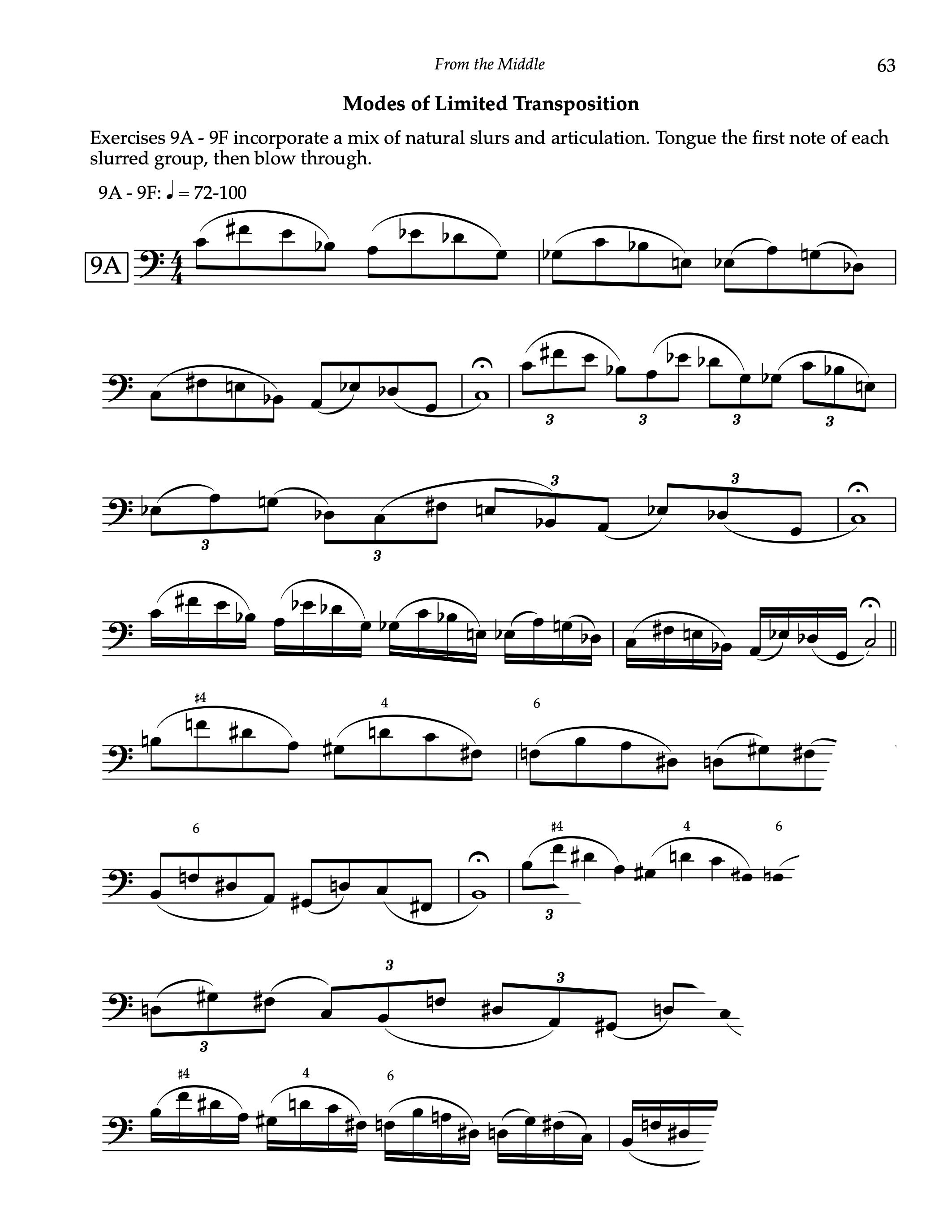 From the Middle: Daily Exercises for Trombone