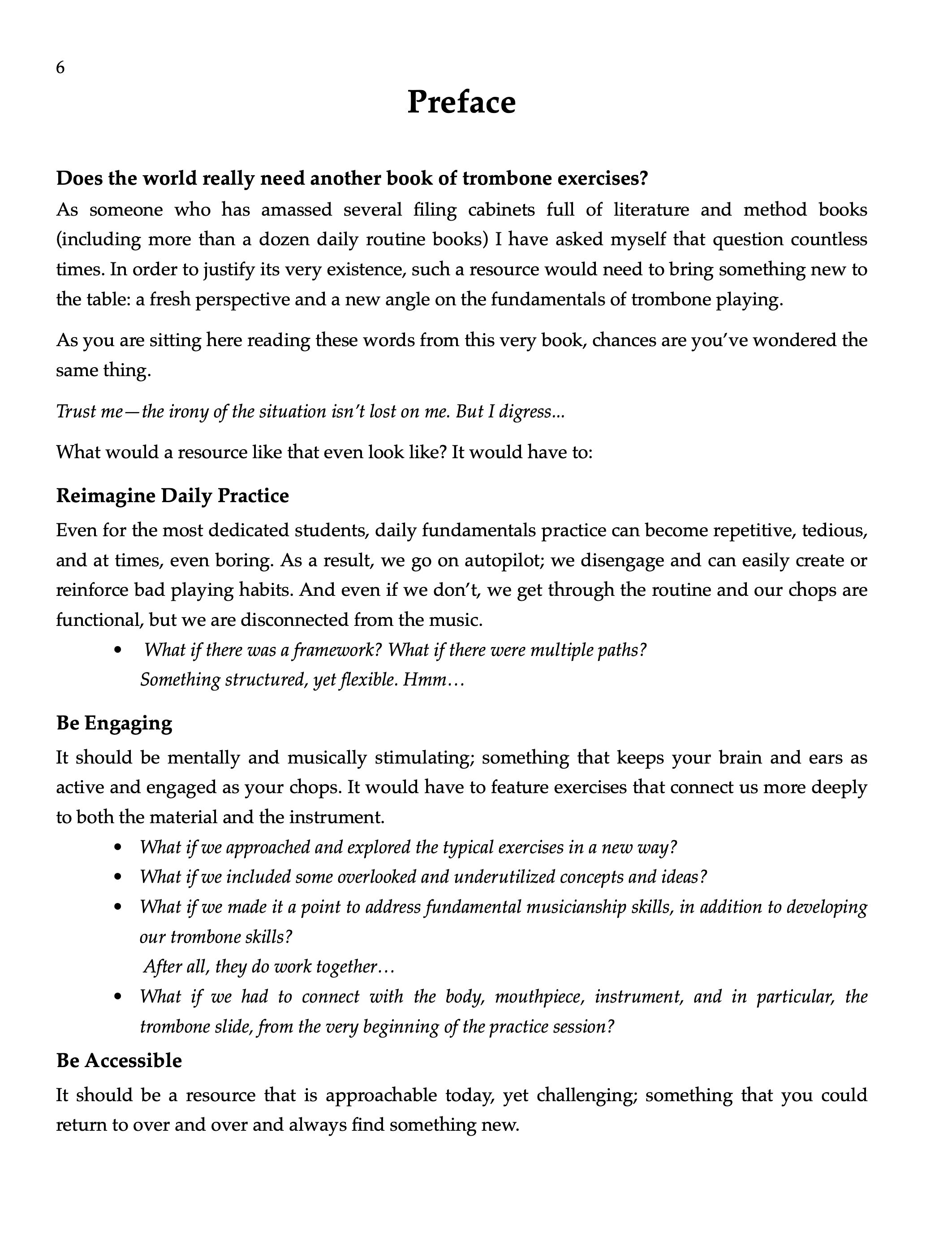 From the Middle: Daily Exercises for Trombone
