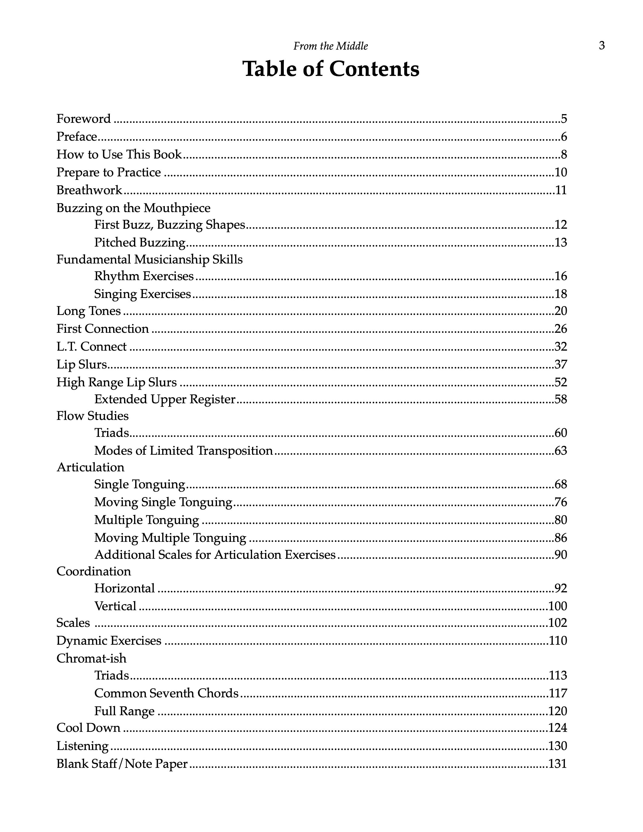 From the Middle: Daily Exercises for Trombone